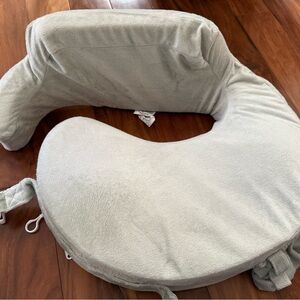 Plush Nursing Pillow in Light Gray